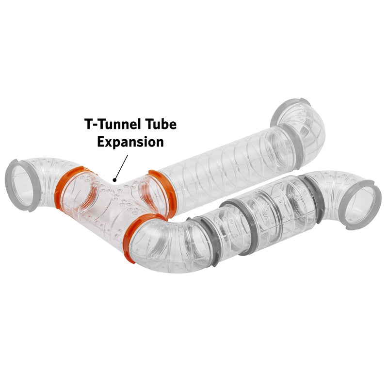 Ferplast Hamster Cage Play Tube | T-Tunnel, 5.5L x 3.9H x 2.4 Diameter Inches, Clear (84814099US1) - Image 3